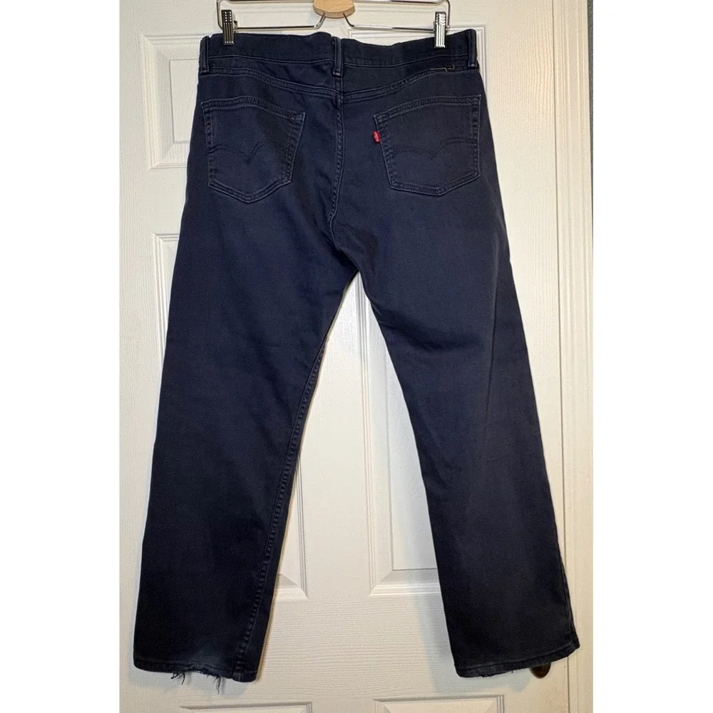 Levi's 505 Jeans Mens 34x30 Dark Wash Straight Leg Denim‎ Red Tab